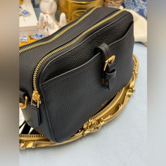 🆕 OROTON 🧿 NWOT Dylan Camera Crossbody Bag, Black Calfskin Leather - Picture 10 of 16